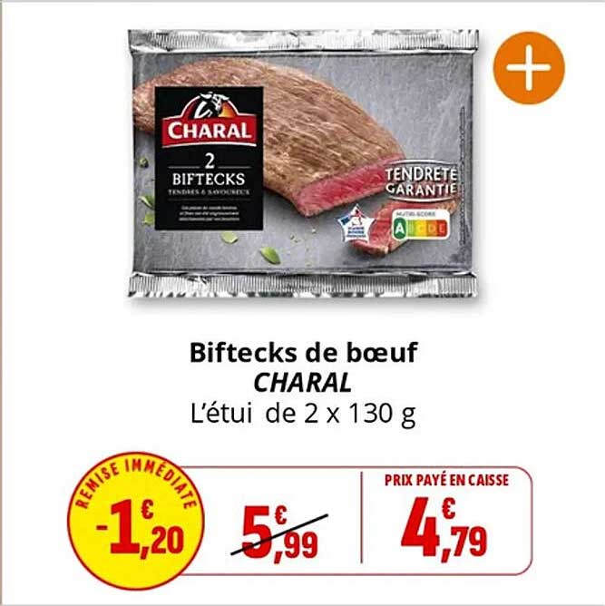 Biftecks de bœuf CHARAL