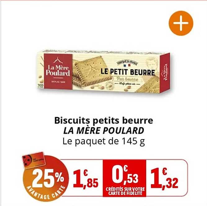 Biscuits petits beurre LA MÈRE POULARD Le paquet de 145 g
