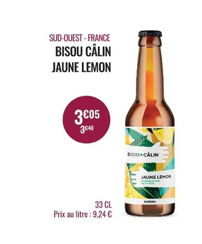 BISOU CÂLIN JAUNE LEMON