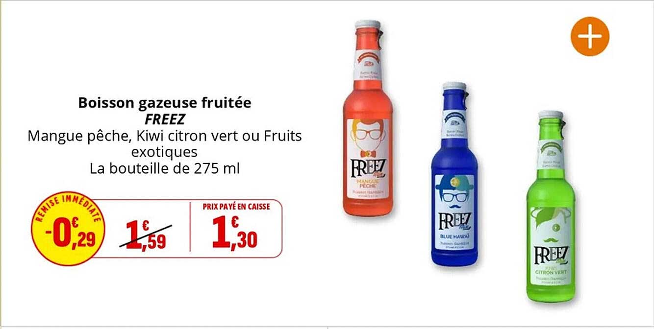 Boisson gazeuse fruitée FREEZ