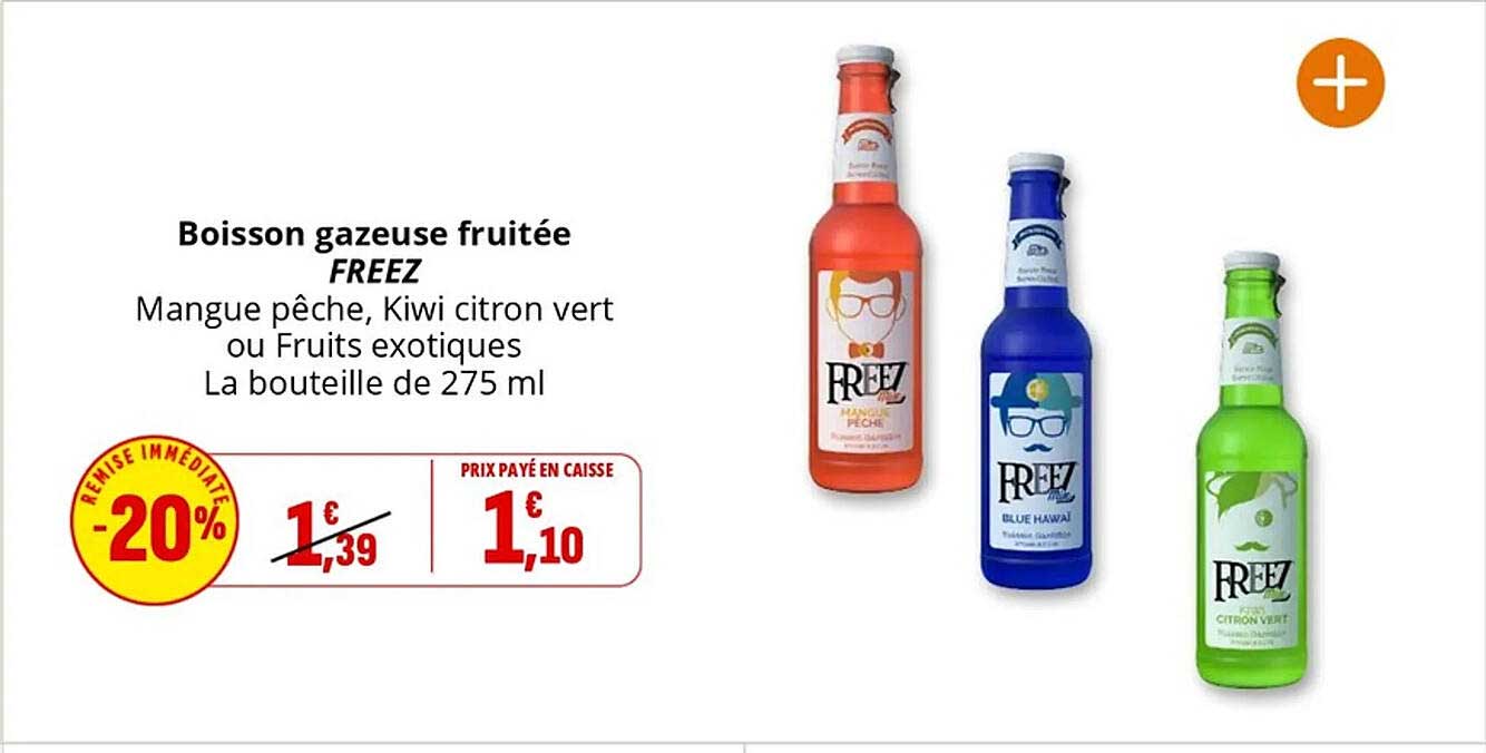 Boisson gazeuse fruitée FREEZ