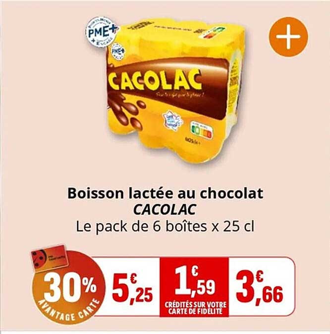 Boisson lactée au chocolat CACOLAC