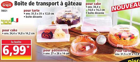 Boîte de transport à gâteau
