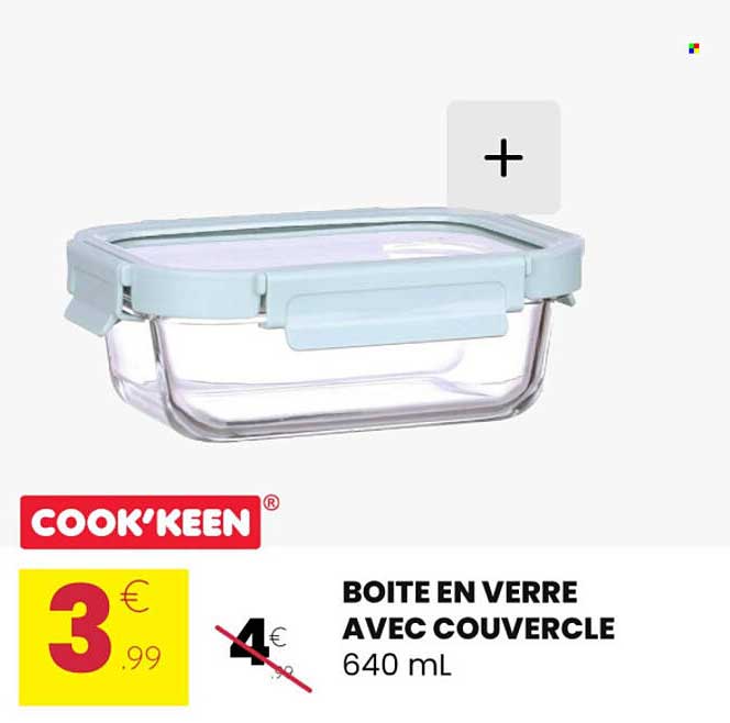 BOITE EN VERRE AVEC COUVERCLE