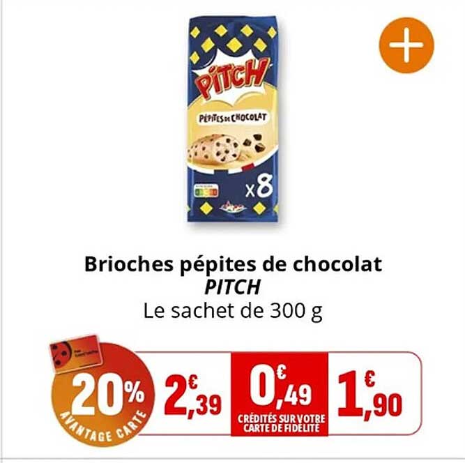 Brioche pépites de chocolat PITCH