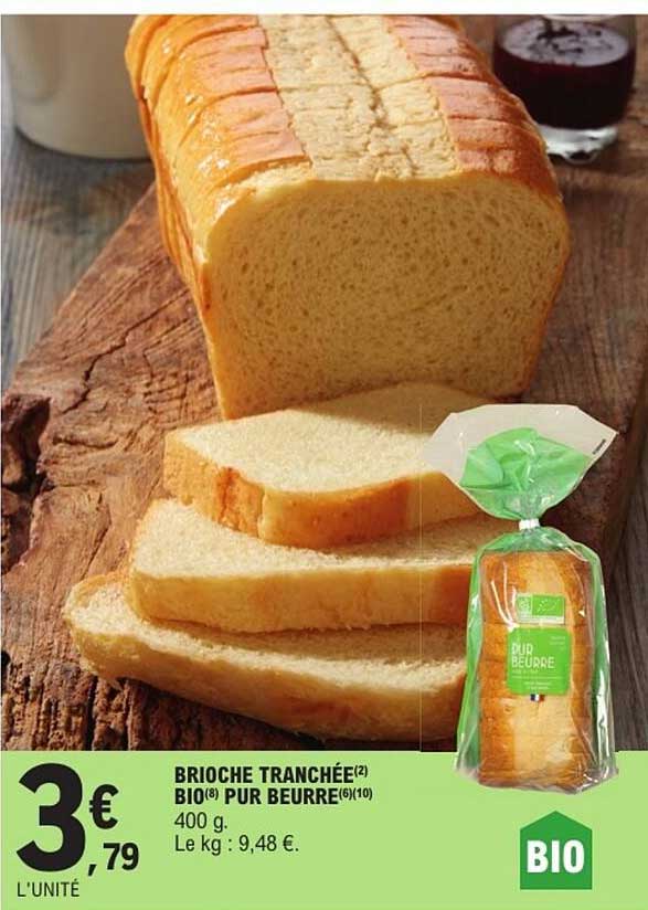 Brioche Tranchée BIO Pur Beurre