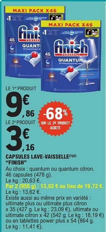 CAPSULES LAVE-VAISSELLE "FINISH"
