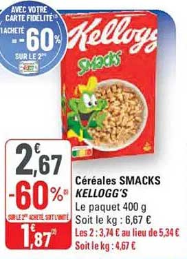 Céréales SMACKS KELLOGG'S