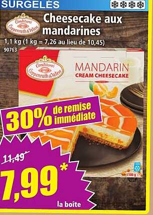 Cheesecake aux mandarines