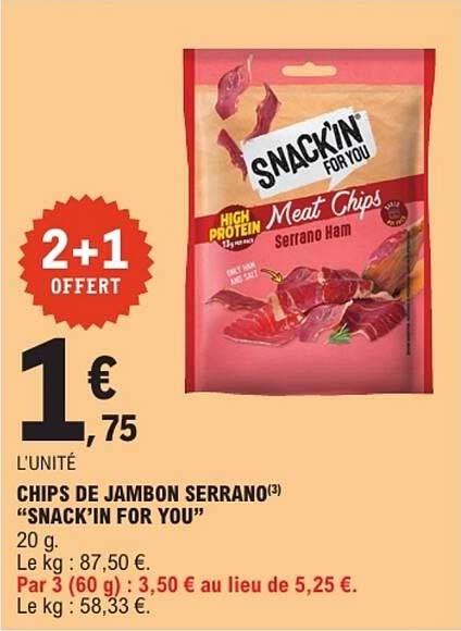 CHIPS DE JAMBON SERRANO "SNACK'IN FOR YOU"