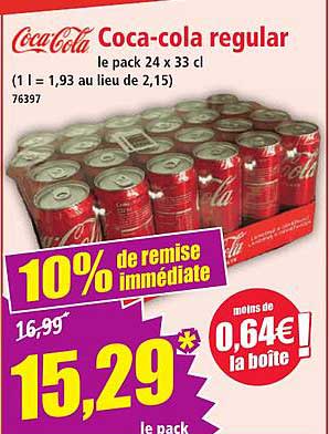 Coca-cola regular le pack 24 x 33 cl