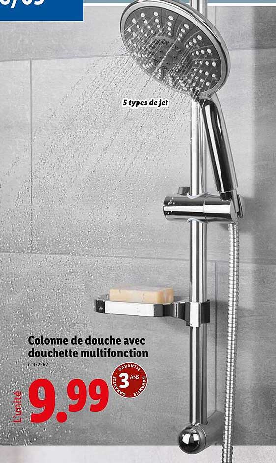 Colonne de douche avec douchette multifonction