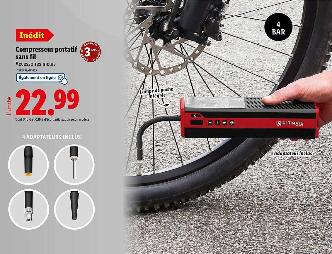 Compresseur portable sans fil
