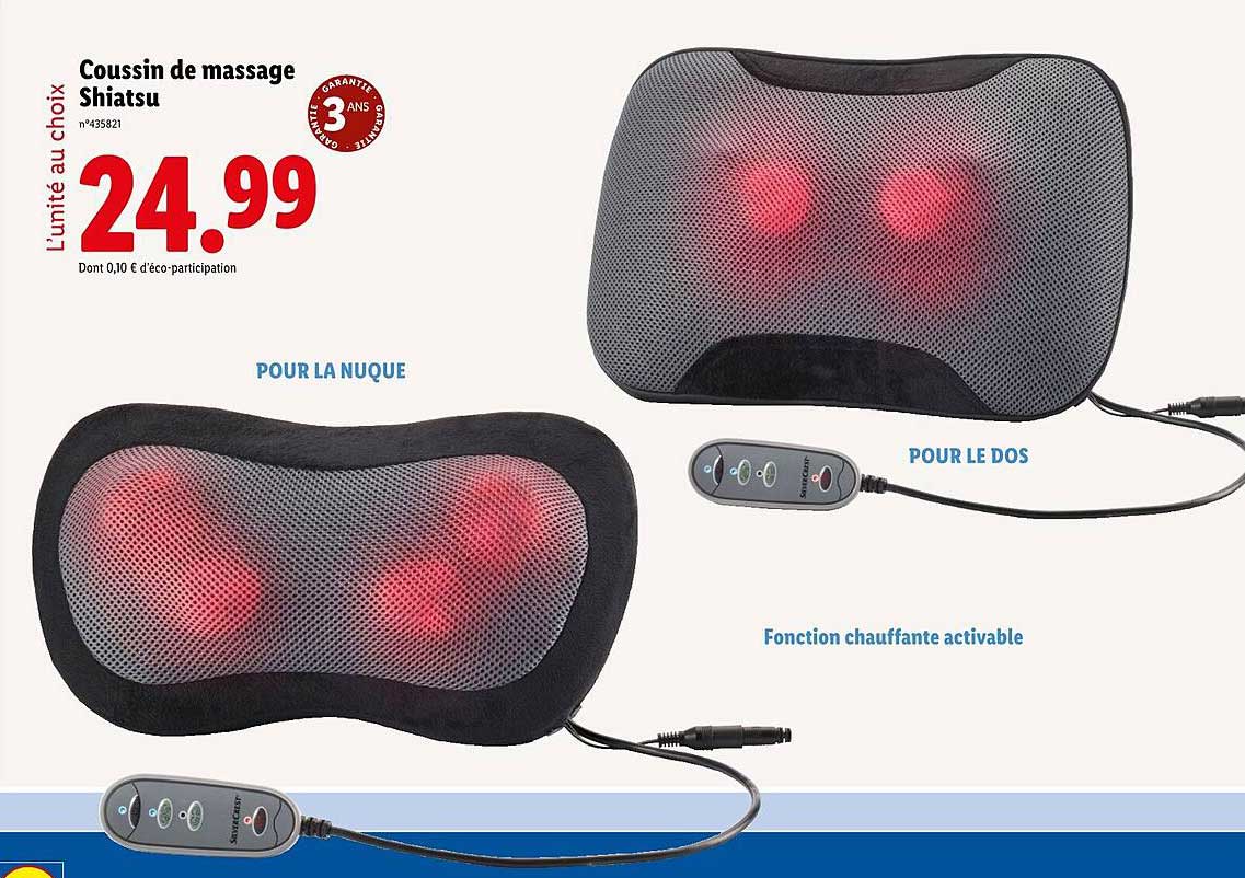 Coussin de massage Shiatsu