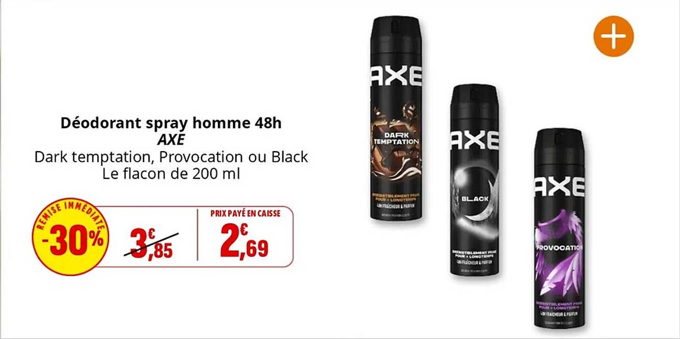 Déodorant spray homme 48h AXE
