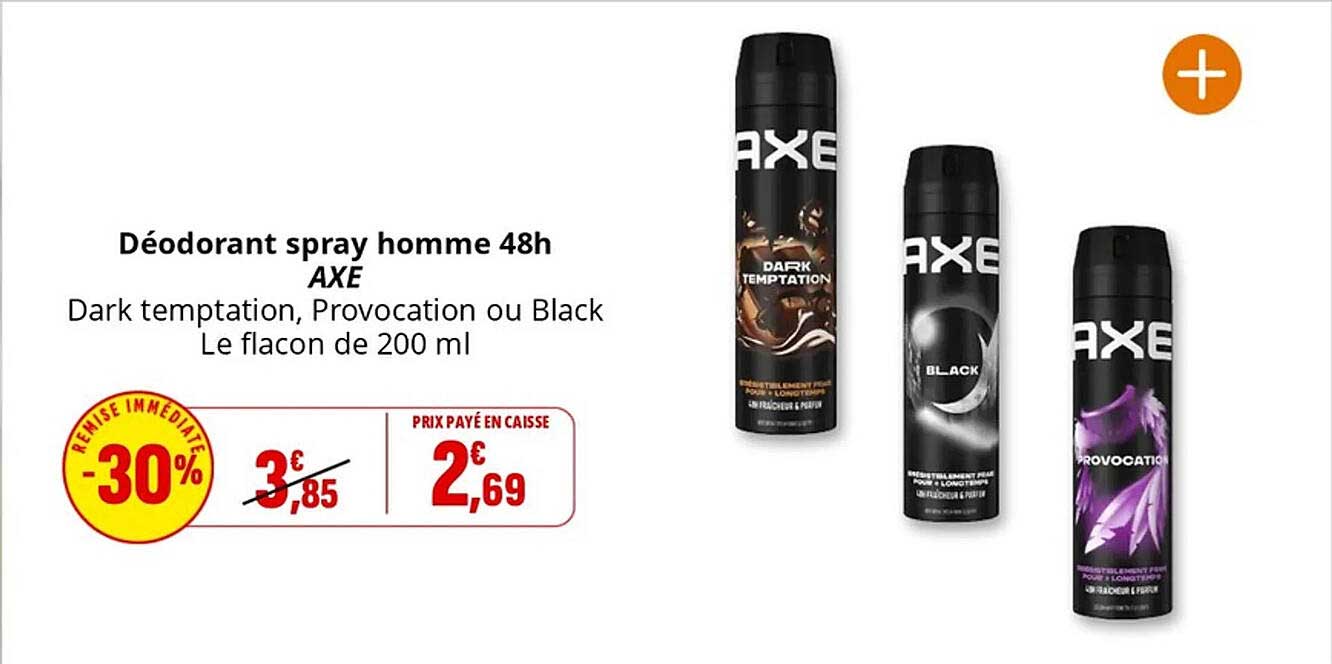 Déodorant spray homme 48h AXE