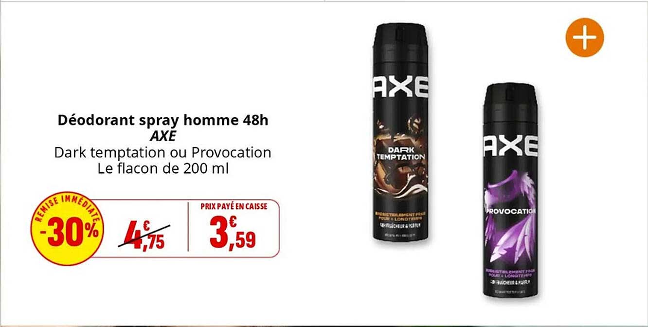 Déodorant spray homme 48h AXE