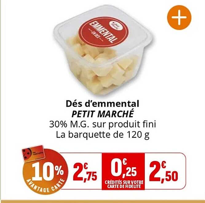Dés d'emmental PETIT MARCHÉ