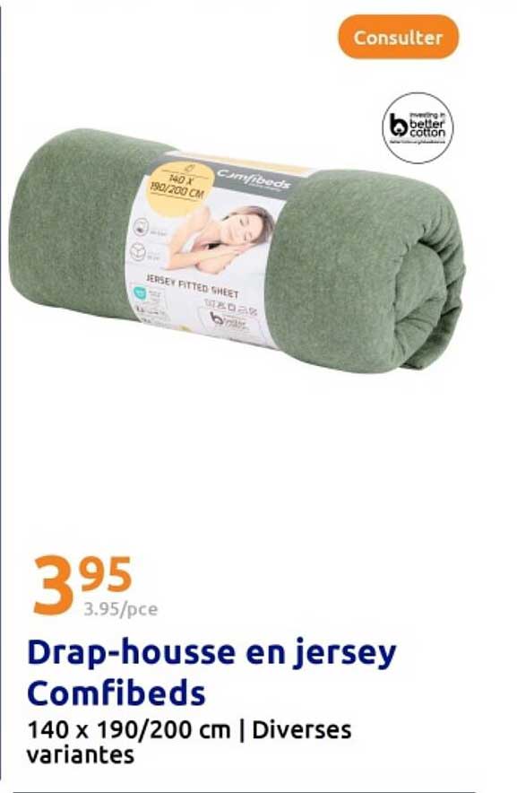 Drap-housse en jersey Comfibeds