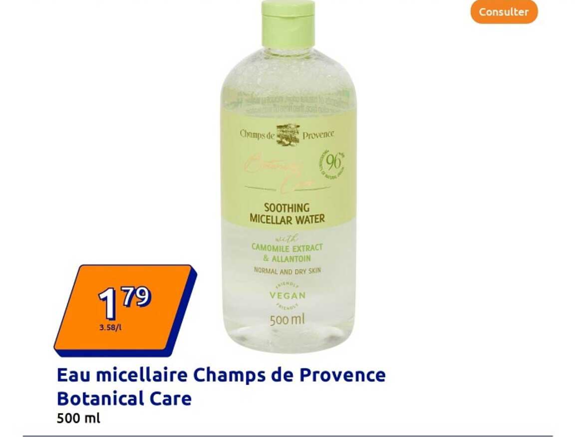 Eau micellaire Champs de Provence Botanical Care 500 ml