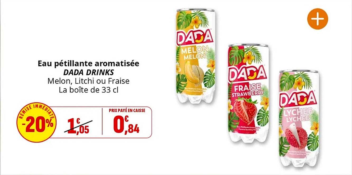 Eau pétillante aromatisée DADA DRINKS