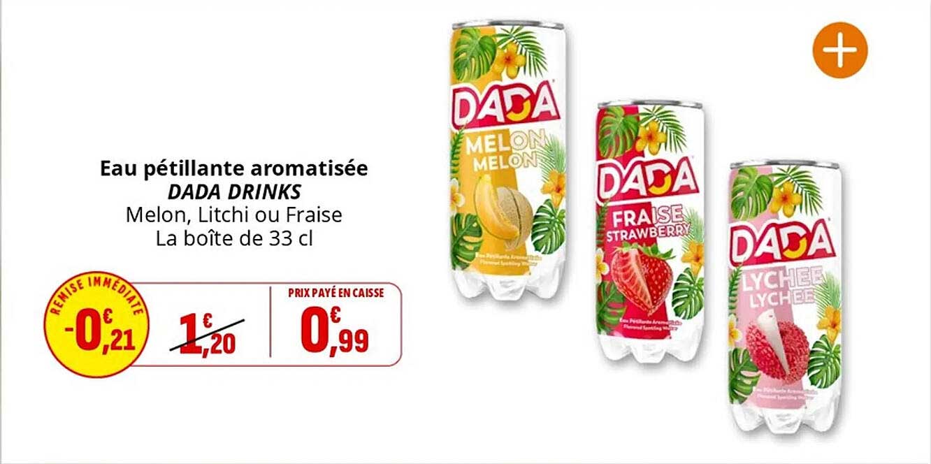 Eau pétillante aromatisée DADA DRINKS