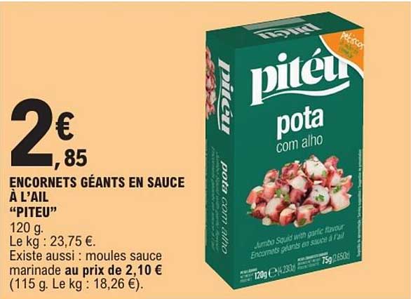 ENCORNETS GÉANTS EN SAUCE À L'AIL "PITÉU"