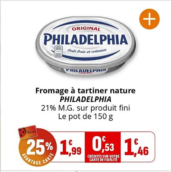 Fromage à tartiner nature PHILADELPHIA