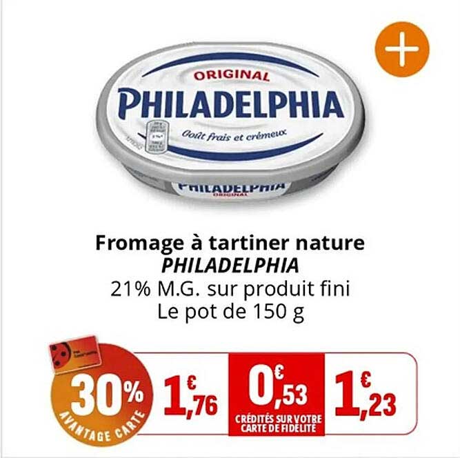 Fromage à tartiner nature PHILADELPHIA
