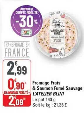Fromage Frais & Saumon Fumé Sauvage L'ATELIER BLINI