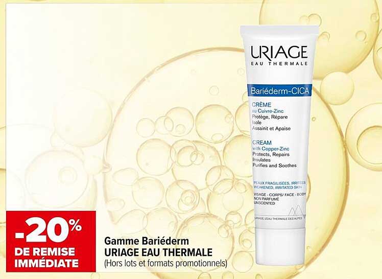 Gamme Bariéderm Uriage Eau Thermale