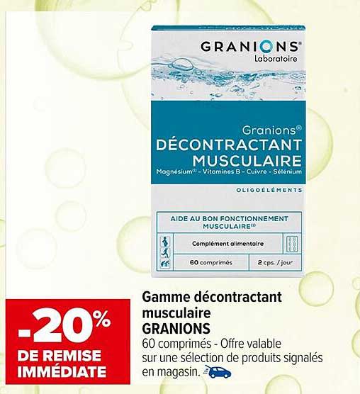 Gamme décontractant musculaire GRANIONS