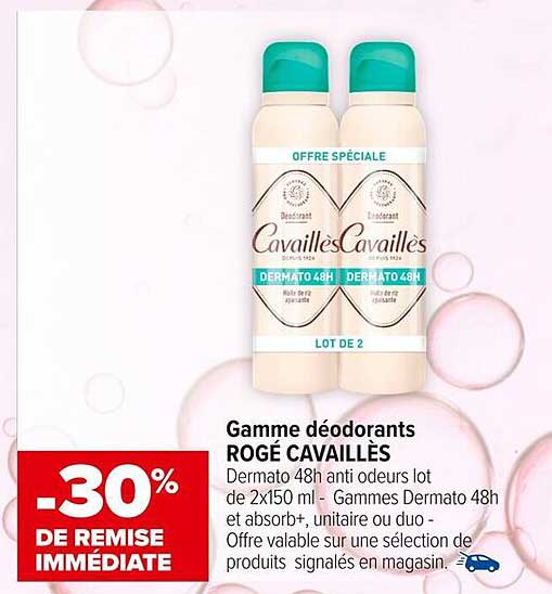 Gamme déodorants ROGÉ CAVAILLÈS