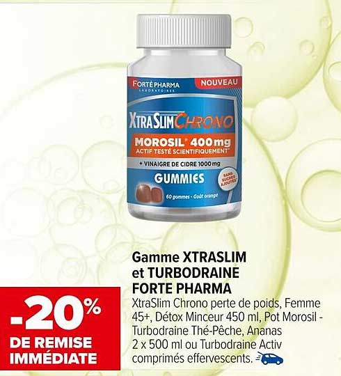 Gamme XTRASLIM et TURBODRAINE FORTE PHARMA