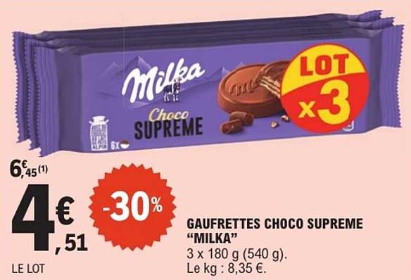 GAUFRETTES CHOCO SUPREME “MILKA”