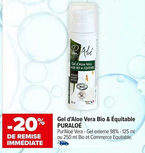Gel d'Aloe Vera Bio & Équitable PURALÖE