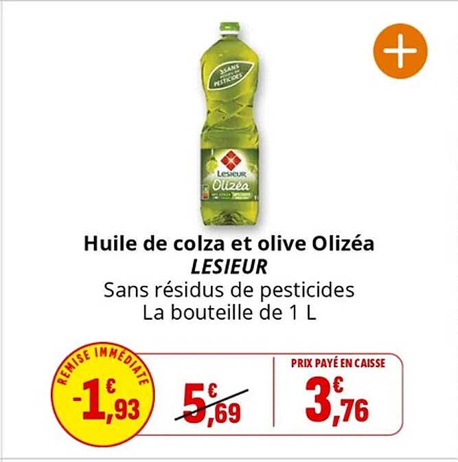 Huile de colza et olive Olizéa LESIEUR