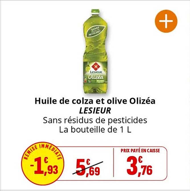 Huile de colza et olive Olizéa LESIEUR