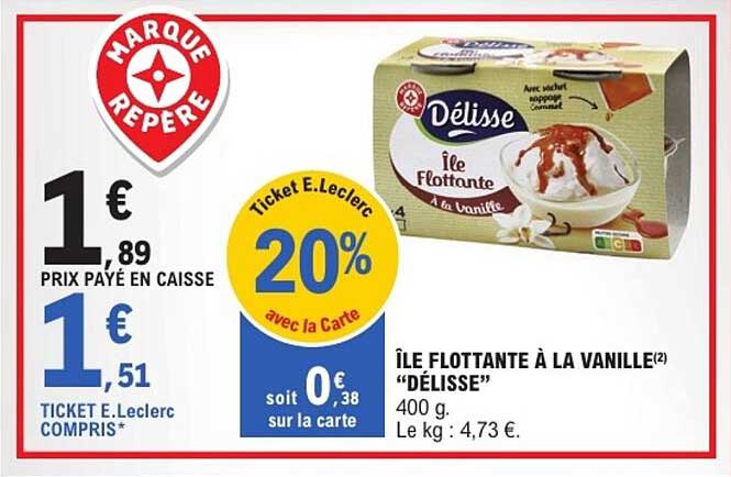ÎLE FLOTTANTE À LA VANILLE "DÉLISSE"