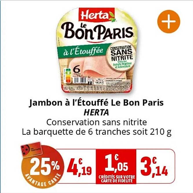 Jambon à l’Étouffé Le Bon Paris HERTA