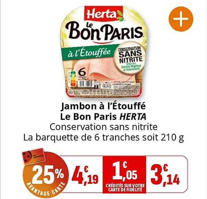 Jambon à l’Étouffé Le Bon Paris HERTA