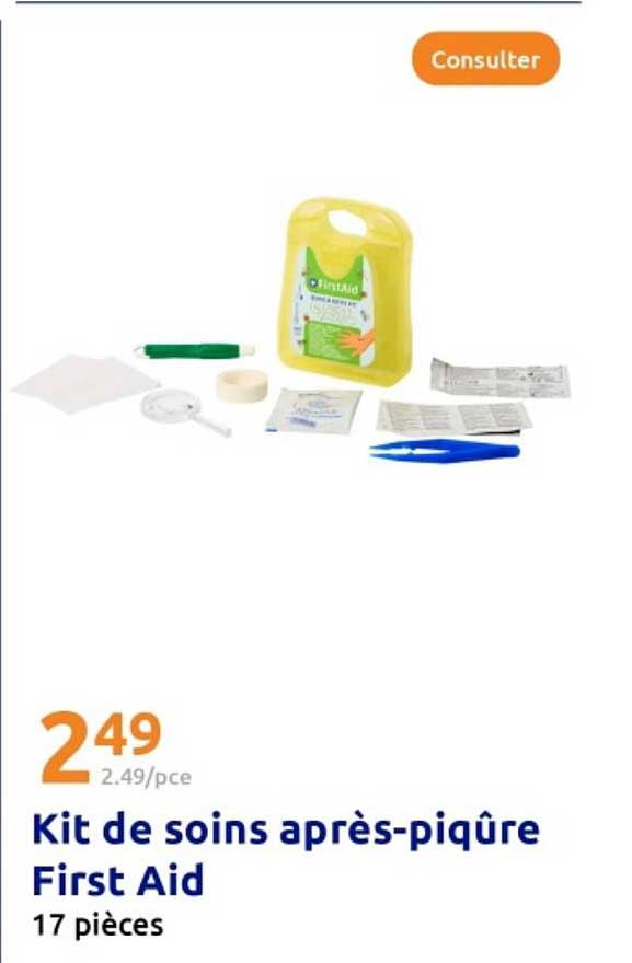 Kit de soins après-piqûre First Aid