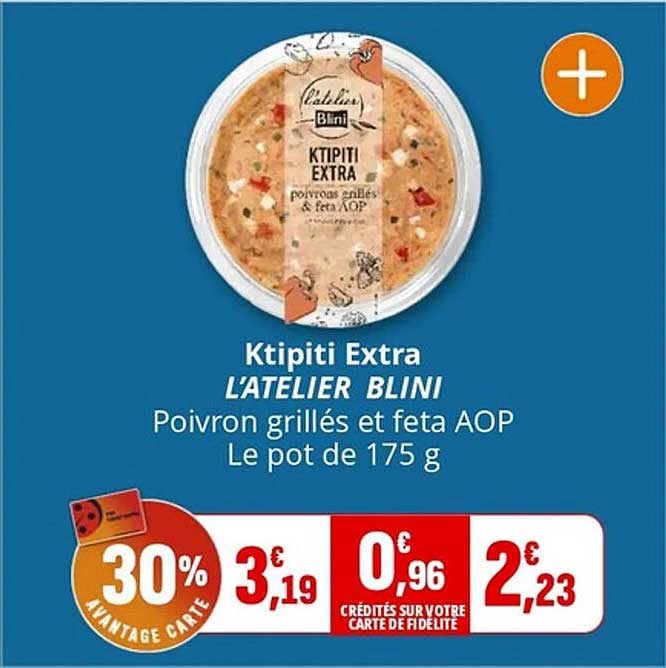 Ktiti Extra L'ATELIER BLINI Poivron grillés et feta AOP Le pot de 175 g