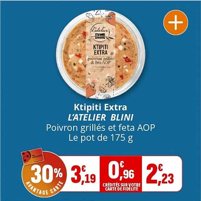 Ktiti Extra L'ATELIER BLINI Poivron grillés et feta AOP Le pot de 175 g