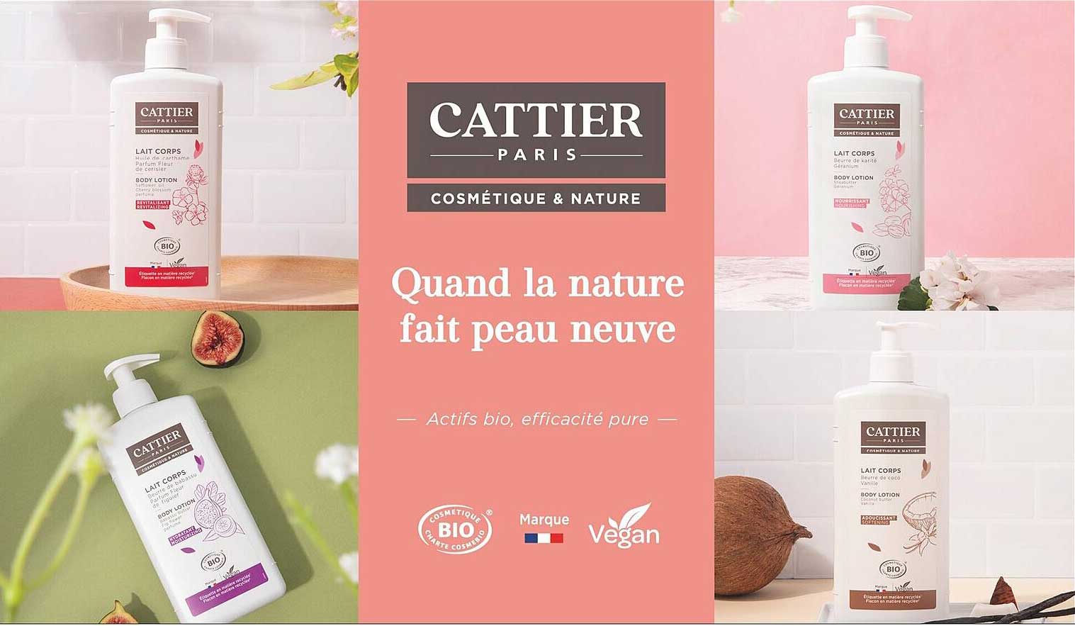 Lait Corps Cattier - Quand la nature fait peau neuve