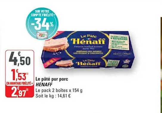 Le pâté pur porc HENAFF