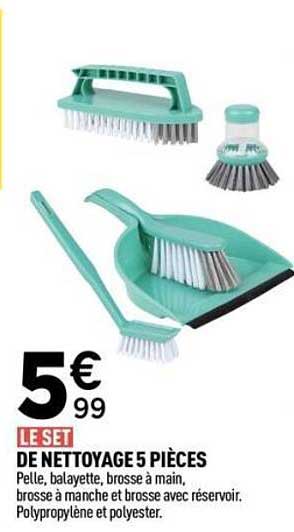 LE SET DE NETTOYAGE 5 PIÈCES