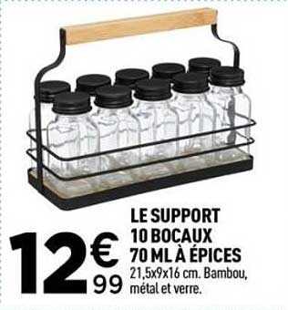 LE SUPPORT 10 BOCAUX 70 ML À ÉPICES