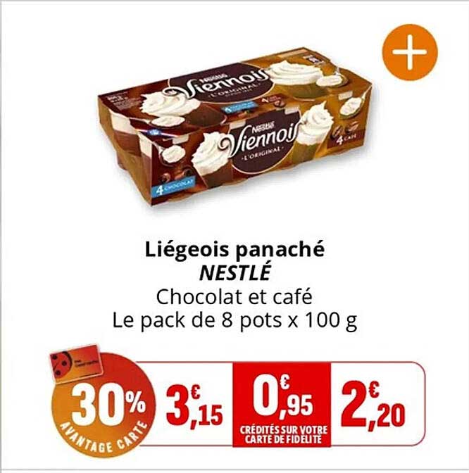 Liégeois panaché NESTLÉ Chocolat et café