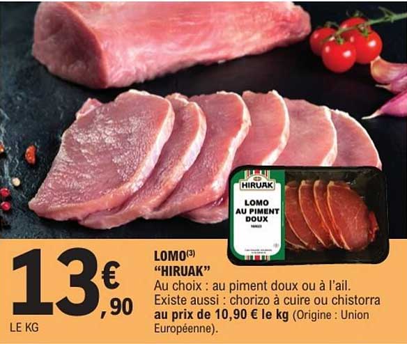 LOMO "HIRUAK" au piment doux ou à l'ail